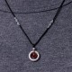 999 Silver Red Agate Peace Buckle Blessing Pendant