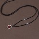 999 Silver Red Agate Peace Buckle Blessing Pendant