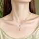 Sterling Silver 14K Gold White Jade Gourd Cat Necklace Pendant Sterling Silver 14K Gold White Jade Gourd Cat Necklace Pendant