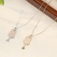 Sterling Silver 14K Gold White Jade Gourd Cat Necklace Pendant Sterling Silver 14K Gold White Jade Gourd Cat Necklace Pendant