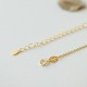 925 Silver Plated Gold Hetian Jade Peace Necklace