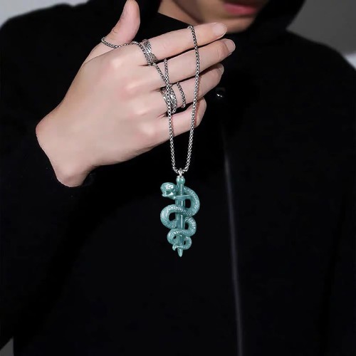 Hetian Jade Snake Sword Luck Pendant Hetian Jade Snake Sword Luck Pendant