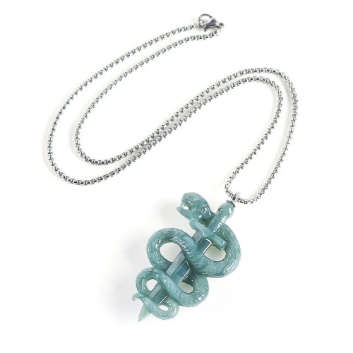 Hetian Jade Snake Sword Luck Pendant Hetian Jade Snake Sword Luck Pendant