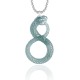 925 Sterling Silver Natural Jade Year of the Snake Necklace Pendant 925 Sterling Silver Natural Jade Year of the Snake Necklace Pendant