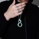 925 Sterling Silver Natural Jade Year of the Snake Necklace Pendant 925 Sterling Silver Natural Jade Year of the Snake Necklace Pendant