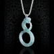 925 Sterling Silver Natural Jade Year of the Snake Necklace Pendant 925 Sterling Silver Natural Jade Year of the Snake Necklace Pendant