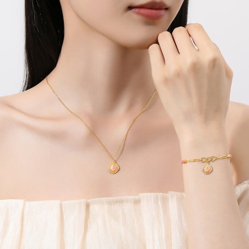 925 Silver Year of the Snake Golden Snake Necklace