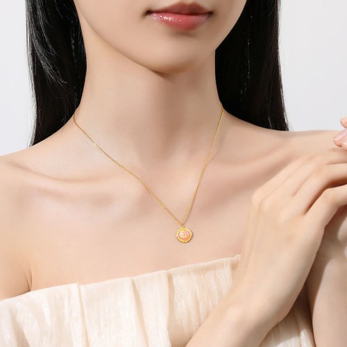 925 Silver Year of the Snake Golden Snake Necklace