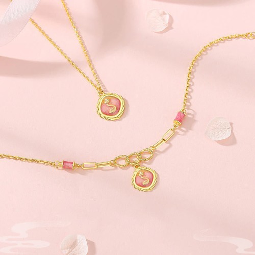 925 Silver Year of the Snake Golden Snake Necklace