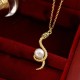 Snake Around Pearl Year of the Snake Necklace Snake Around Pearl Year of the Snake Necklace