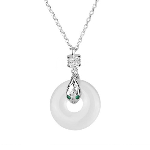 999 Silver Chalcedony Peace Snake Healing Necklace 999 Silver Chalcedony Peace Snake Healing Necklace