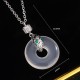 999 Silver Chalcedony Peace Snake Healing Necklace 999 Silver Chalcedony Peace Snake Healing Necklace