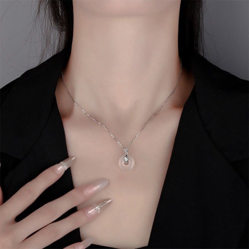 999 Silver Chalcedony Peace Snake Healing Necklace 999 Silver Chalcedony Peace Snake Healing Necklace
