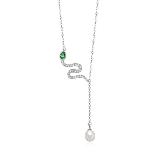 925 Silver Pearl Snake Year Blessing Pendant 925 Silver Pearl Snake Year Blessing Pendant