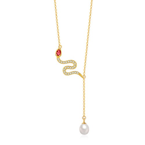 925 Silver Pearl Snake Year Blessing Pendant 925 Silver Pearl Snake Year Blessing Pendant