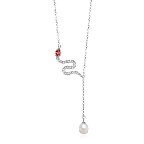 925 Silver Pearl Snake Year Blessing Pendant 925 Silver Pearl Snake Year Blessing Pendant