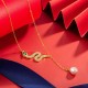925 Silver Pearl Snake Year Blessing Pendant 925 Silver Pearl Snake Year Blessing Pendant