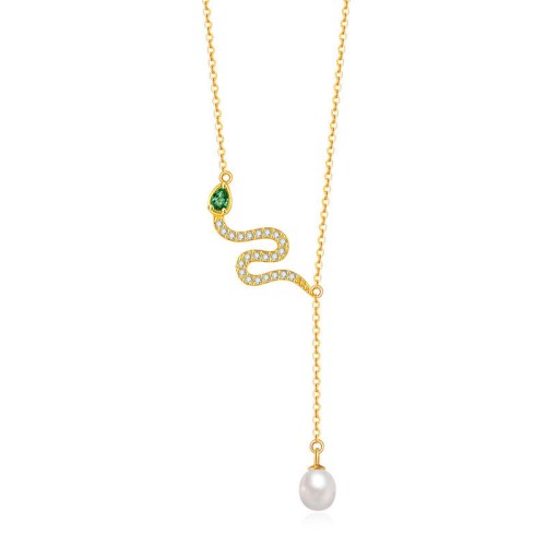 925 Silver Pearl Snake Year Blessing Pendant 925 Silver Pearl Snake Year Blessing Pendant