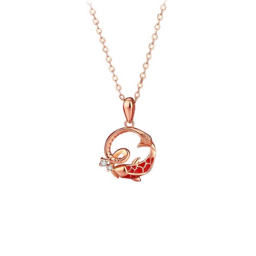 925 Silver Koi Fish Year of the Snake Necklace