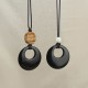 Black Obsidian Liuli Picture Stone Fulfillment Necklace Black Obsidian Liuli Picture Stone Fulfillment Necklace