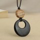 Black Obsidian Liuli Picture Stone Fulfillment Necklace Black Obsidian Liuli Picture Stone Fulfillment Necklace