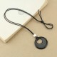 Black Obsidian Liuli Picture Stone Fulfillment Necklace Black Obsidian Liuli Picture Stone Fulfillment Necklace