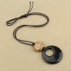 Black Obsidian Liuli Picture Stone Fulfillment Necklace Black Obsidian Liuli Picture Stone Fulfillment Necklace