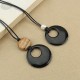 Black Obsidian Liuli Picture Stone Fulfillment Necklace Black Obsidian Liuli Picture Stone Fulfillment Necklace