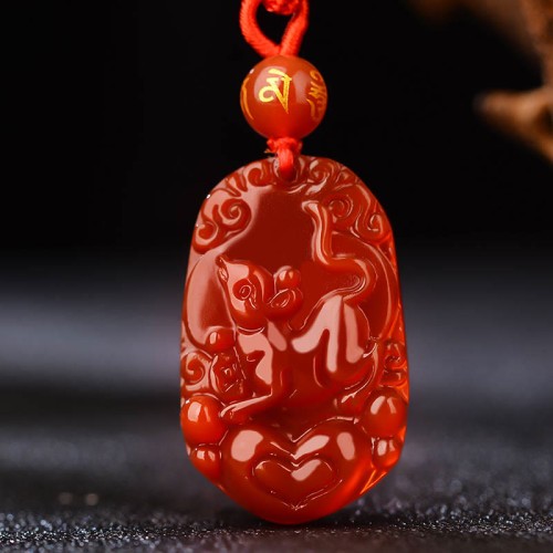 Chinese Zodiac Red Agate Luck Necklace Chinese Zodiac Red Agate Luck Necklace