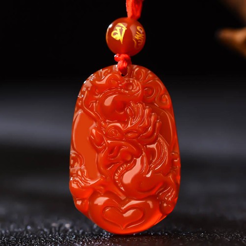Chinese Zodiac Red Agate Luck Necklace Chinese Zodiac Red Agate Luck Necklace