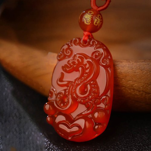 Chinese Zodiac Red Agate Luck Necklace Chinese Zodiac Red Agate Luck Necklace