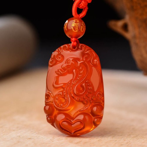 Chinese Zodiac Red Agate Luck Necklace Chinese Zodiac Red Agate Luck Necklace