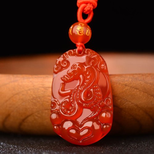 Chinese Zodiac Red Agate Luck Necklace Chinese Zodiac Red Agate Luck Necklace