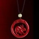 Cinnabar Hetian Jade Peace Buckle Calm Necklace Cinnabar Hetian Jade Peace Buckle Calm Necklace