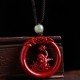 Cinnabar Hetian Jade Peace Buckle Calm Necklace Cinnabar Hetian Jade Peace Buckle Calm Necklace