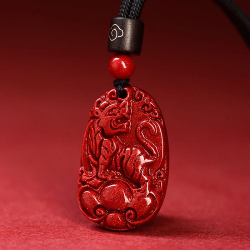 Chinese Zodiac Cinnabar Calm Necklace Pendant Chinese Zodiac Cinnabar Calm Necklace Pendant
