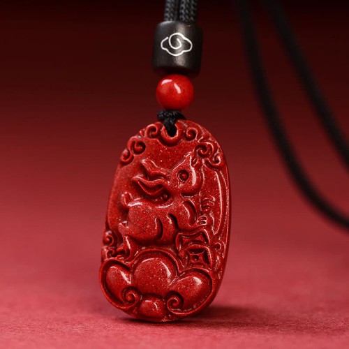 Chinese Zodiac Cinnabar Calm Necklace Pendant Chinese Zodiac Cinnabar Calm Necklace Pendant