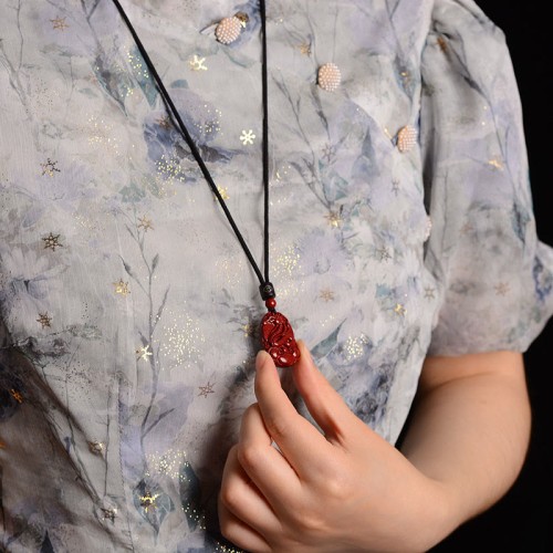 Chinese Zodiac Cinnabar Calm Necklace Pendant Chinese Zodiac Cinnabar Calm Necklace Pendant