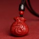 Chinese Zodiac Money Bag Cinnabar Calm Necklace Pendant Chinese Zodiac Money Bag Cinnabar Calm Necklace Pendant