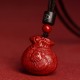 Chinese Zodiac Money Bag Cinnabar Calm Necklace Pendant Chinese Zodiac Money Bag Cinnabar Calm Necklace Pendant