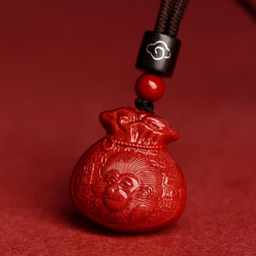 Chinese Zodiac Money Bag Cinnabar Calm Necklace Pendant Chinese Zodiac Money Bag Cinnabar Calm Necklace Pendant