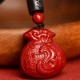 Chinese Zodiac Money Bag Cinnabar Calm Necklace Pendant Chinese Zodiac Money Bag Cinnabar Calm Necklace Pendant