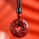 Chinese Zodiac Cinnabar Peace Necklace