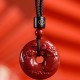 Chinese Zodiac Cinnabar Peace Necklace