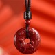 Chinese Zodiac Cinnabar Peace Necklace