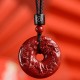 Chinese Zodiac Cinnabar Peace Necklace