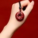Chinese Zodiac Cinnabar Peace Necklace