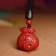 Chinese Zodiac Money Bag Cinnabar Calm Necklace Pendant Chinese Zodiac Money Bag Cinnabar Calm Necklace Pendant