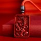 Chinese Zodiac Cinnabar Rectangle Calm Necklace Chinese Zodiac Cinnabar Rectangle Calm Necklace