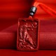 Chinese Zodiac Cinnabar Rectangle Calm Necklace Chinese Zodiac Cinnabar Rectangle Calm Necklace